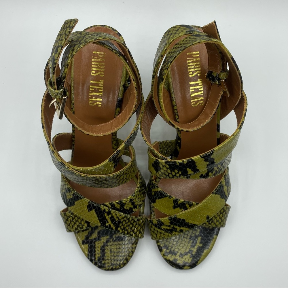 Paris Texas Python Ankle Sandal Khaki Size 8 NWOT - Picture 8 of 10